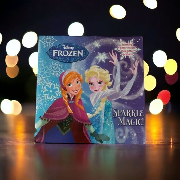 Disney Frozen Sparkle Magic Book And Poster Childrens Paperback Depken 2015 - Picture 8 of 9